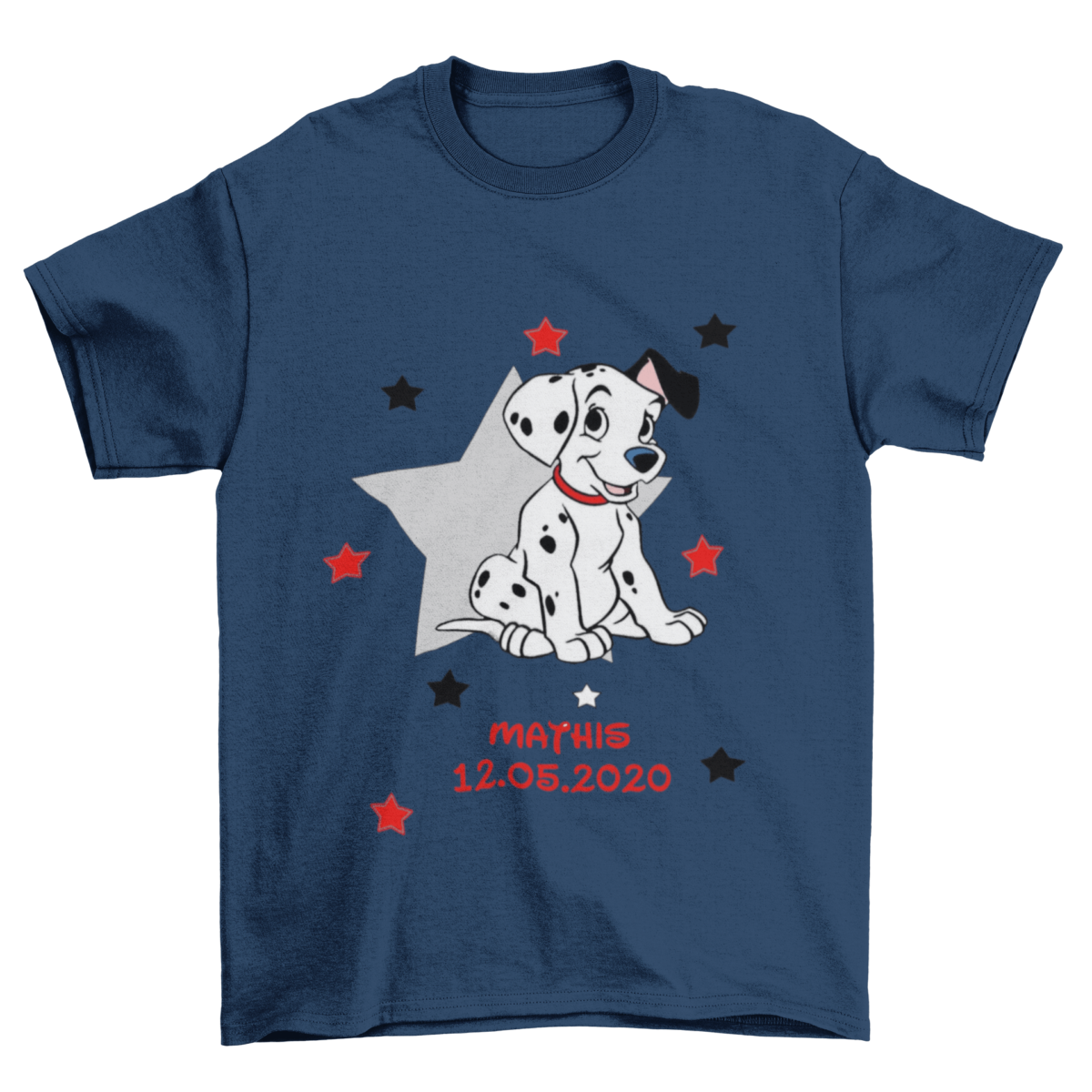 T-shirt Dalmatien avec prenom et naissance