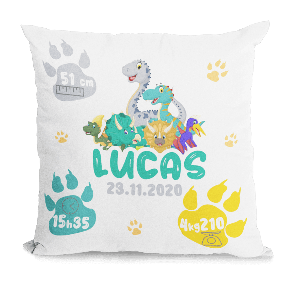 Coussin Mes amis les dinosaures