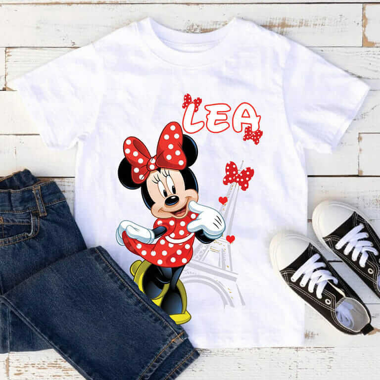 T-shirt Minnie avec prénom