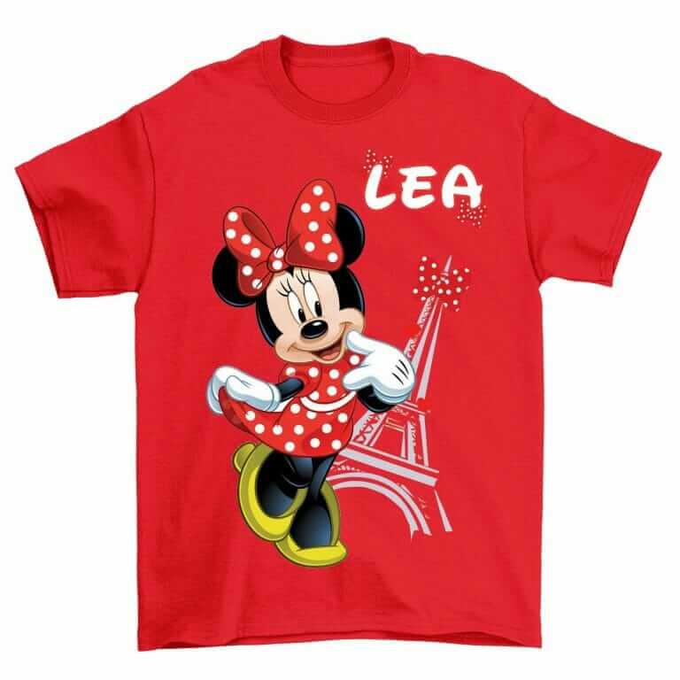 T-shirt Minnie avec prénom