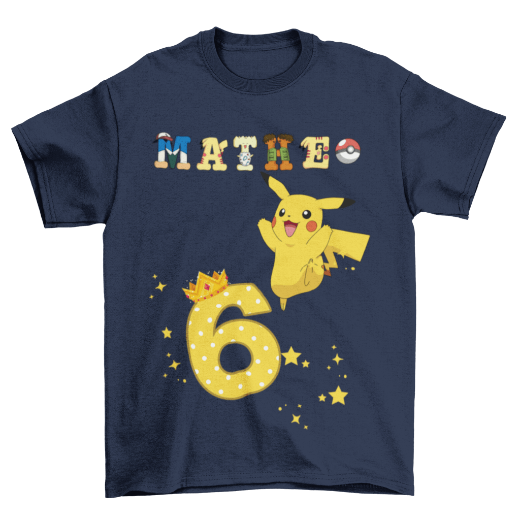 T-shirt anniversaire Pikachu