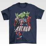 Ensemble Avengers short +tee-shirt avec prénom