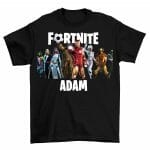 T-shirt Fortnite Marvel avec prénom