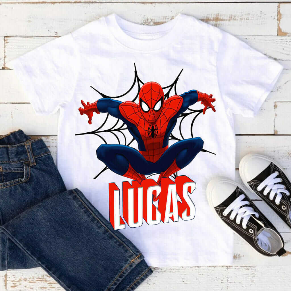 T-shirt Spider man avec prénom