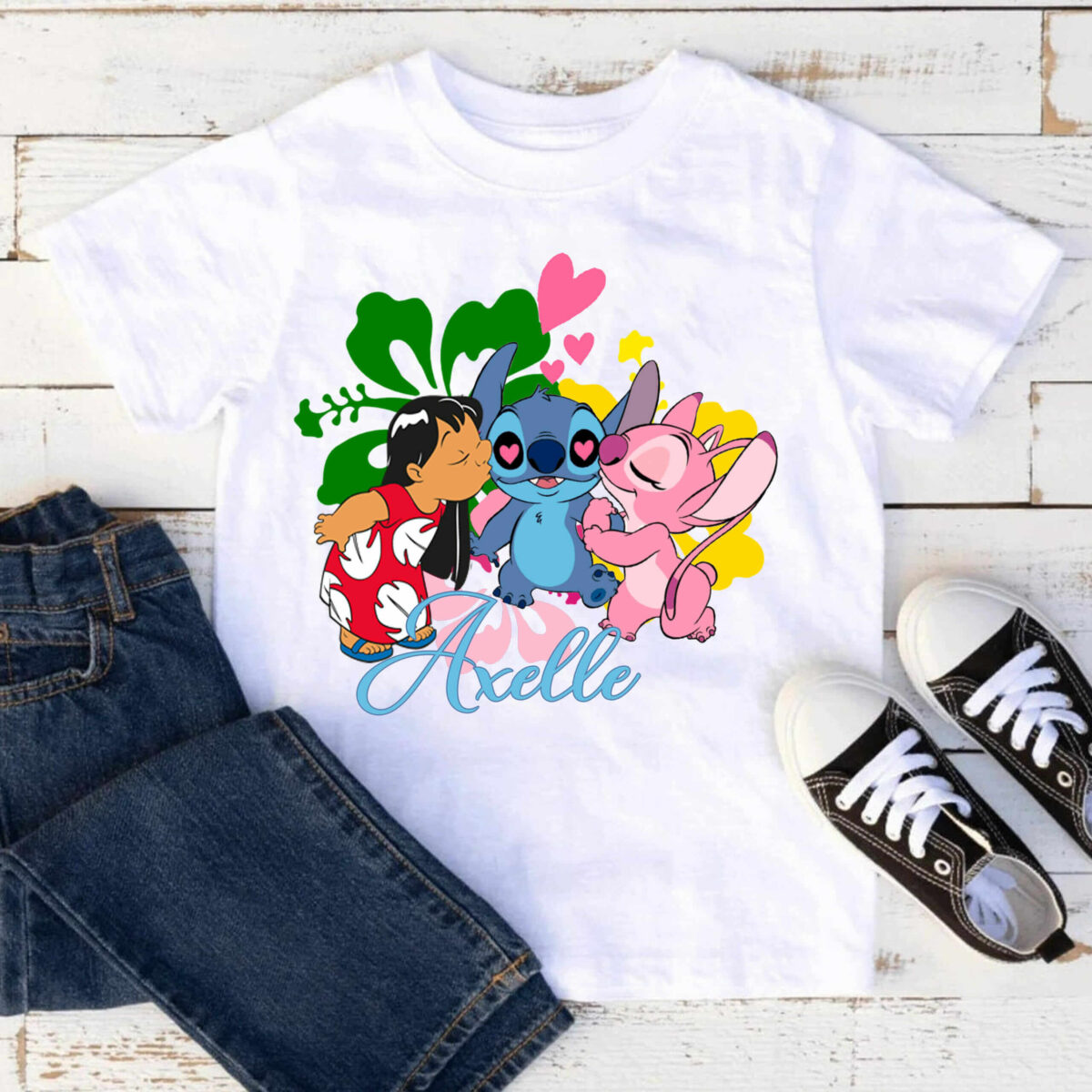 T-shirt Stitch Angel Et Lilo