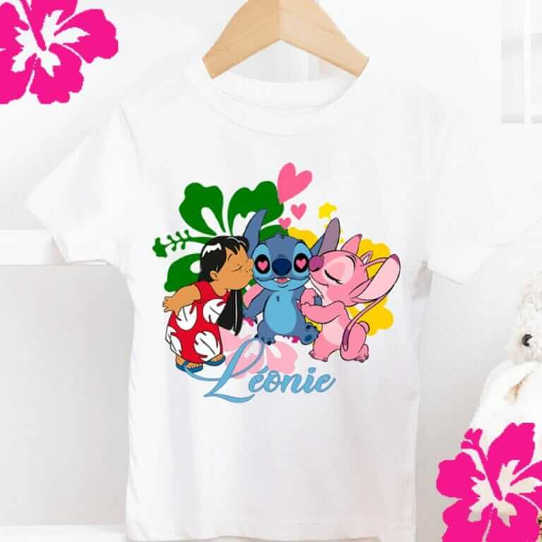 T-shirt Stitch Angel Et Lilo