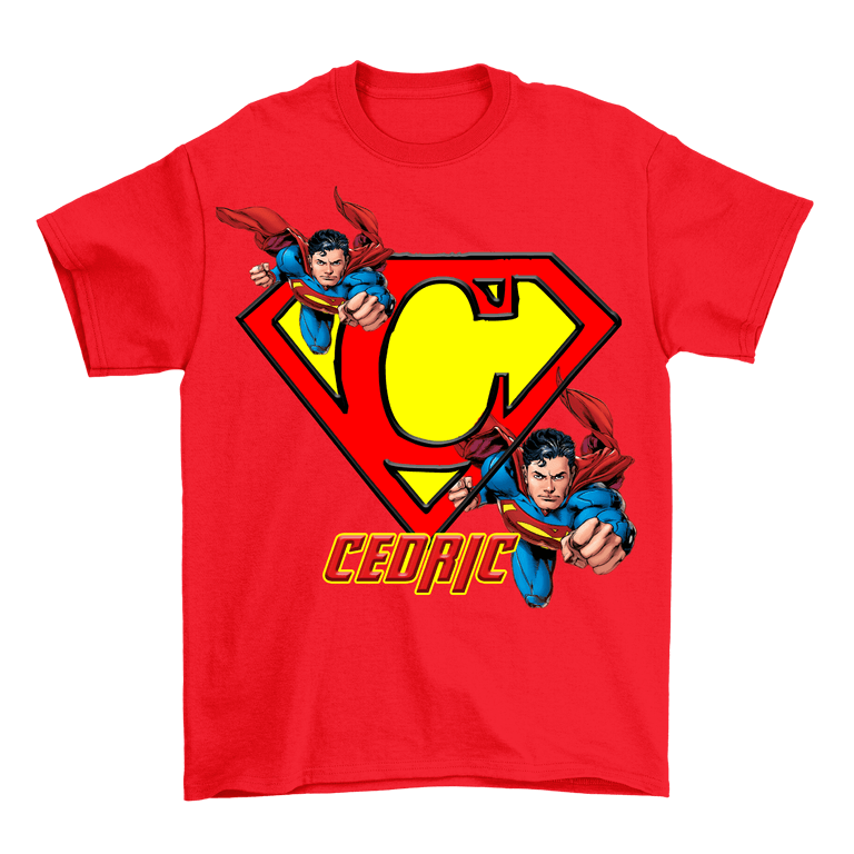 T-shirt Superman personnalisé avec prénom & Initiale