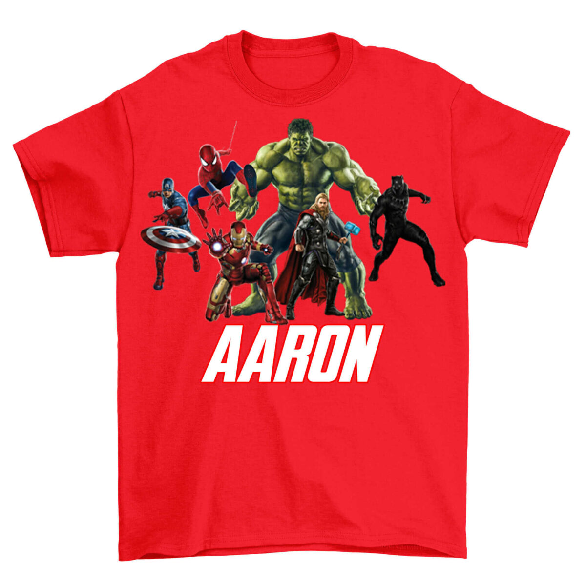 T-shirt Avengers la team avec prénom