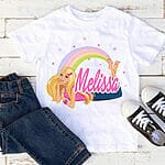 T-shirt Barbie avec prénom