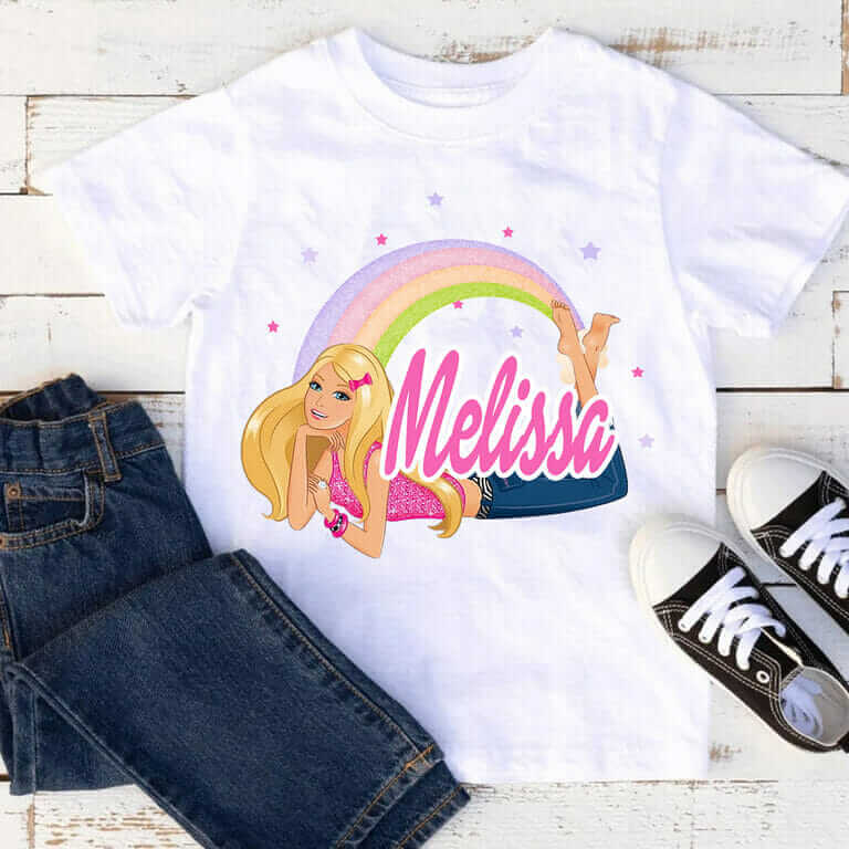 T-shirt Barbie avec prénom