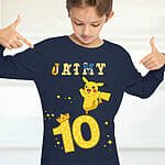 T-shirt anniversaire Pikachu