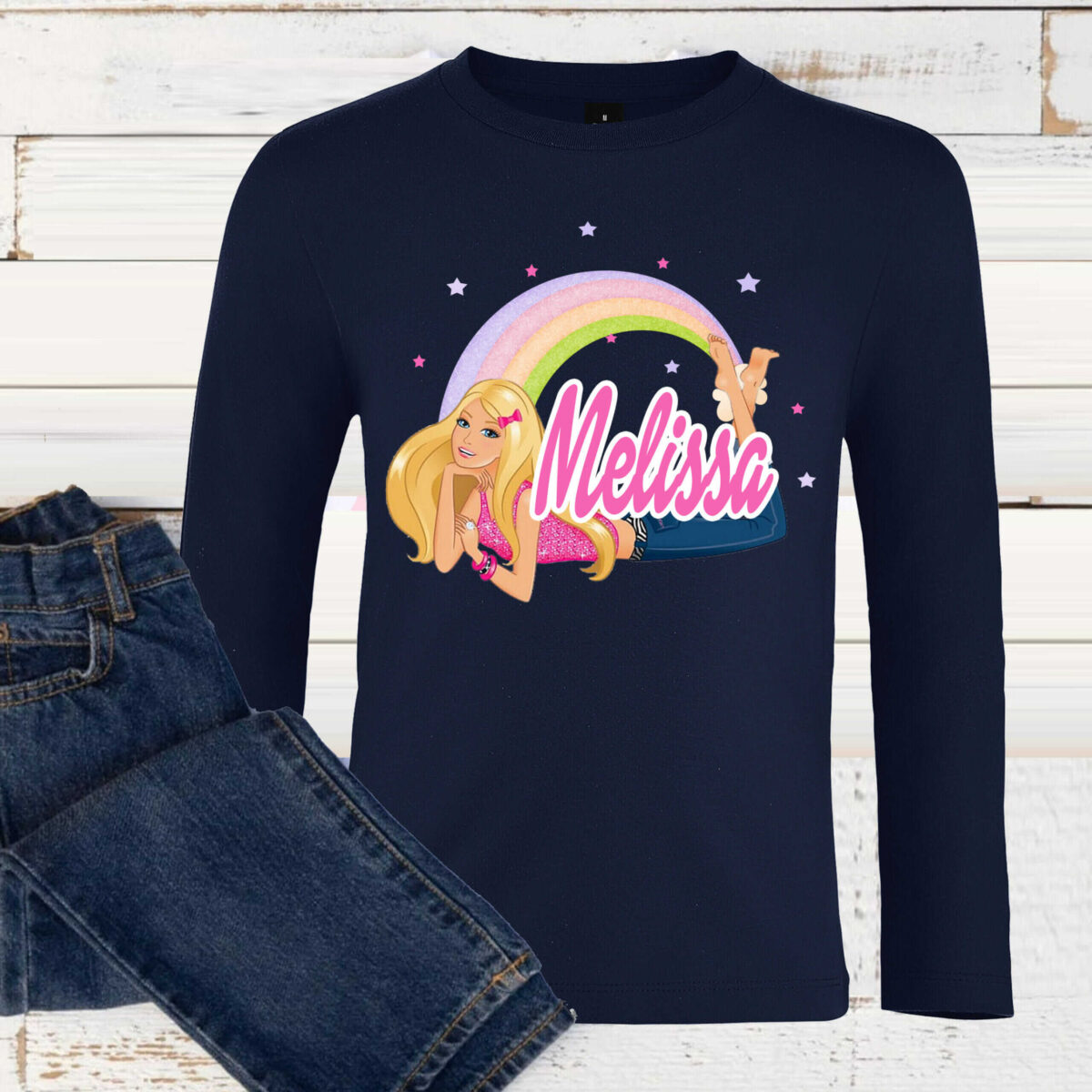 T-shirt Barbie avec prénom