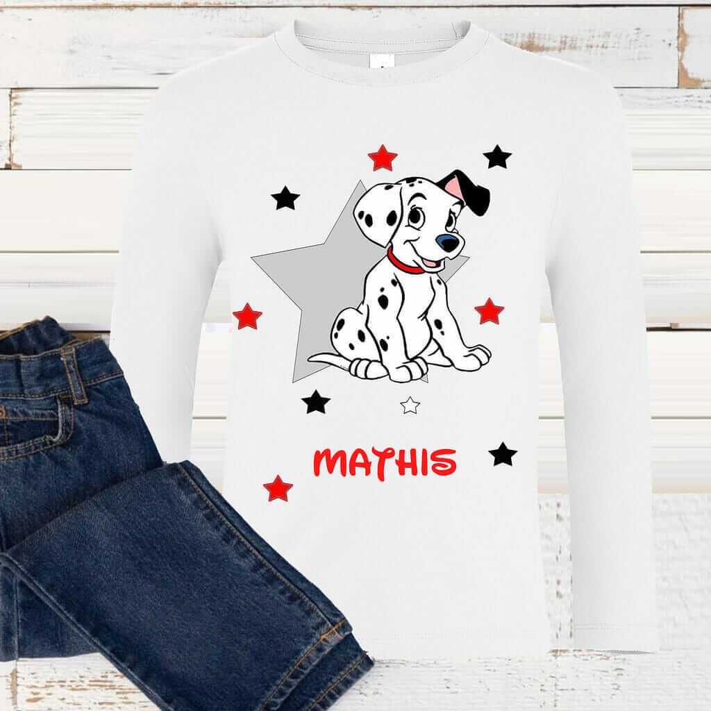 T-shirt Dalmatien avec prenom et naissance