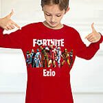 T-shirt Fortnite Marvel avec prénom