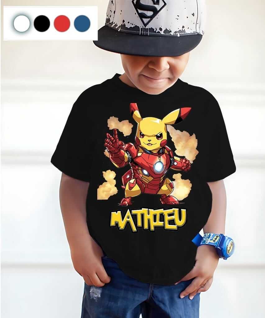 T-shirt Pikachu Déguisez en Iron Man